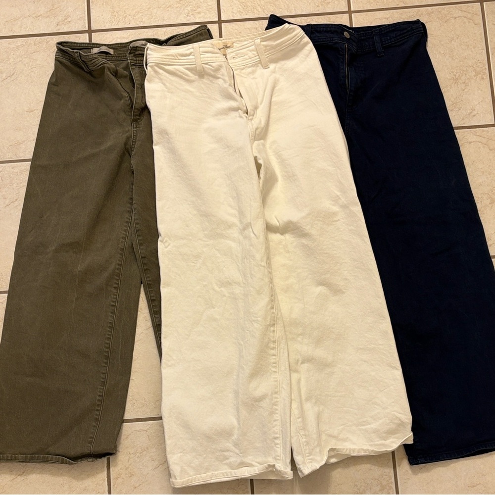 Universal Thread Wide Leg Sailor Pants in Army Green